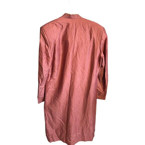 Rod Mens Embroidered Sherwani Long L Coat 105 Size Rose Pink Formal Attire Dry C - Picture 3 of 11